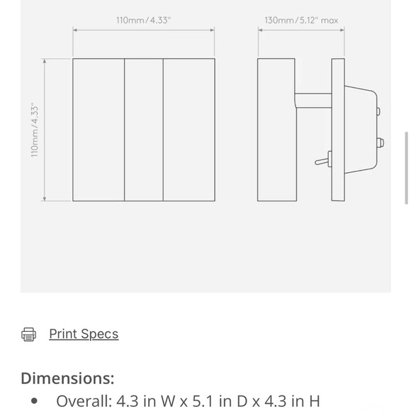 Astro Lighting Enna Square Switched LED Wall Scone MattNickel New In Box 1058046 - Picture 2 of 13